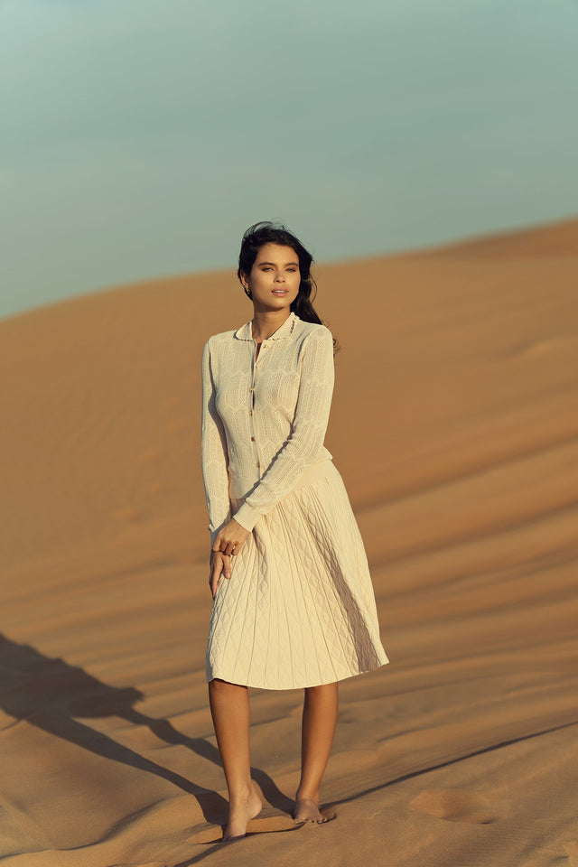 Diamond Pleated Aline Skirt