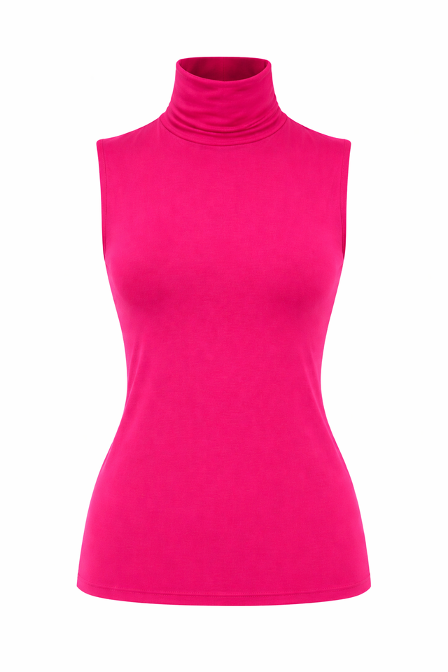 Sleeveless Turtleneck Top