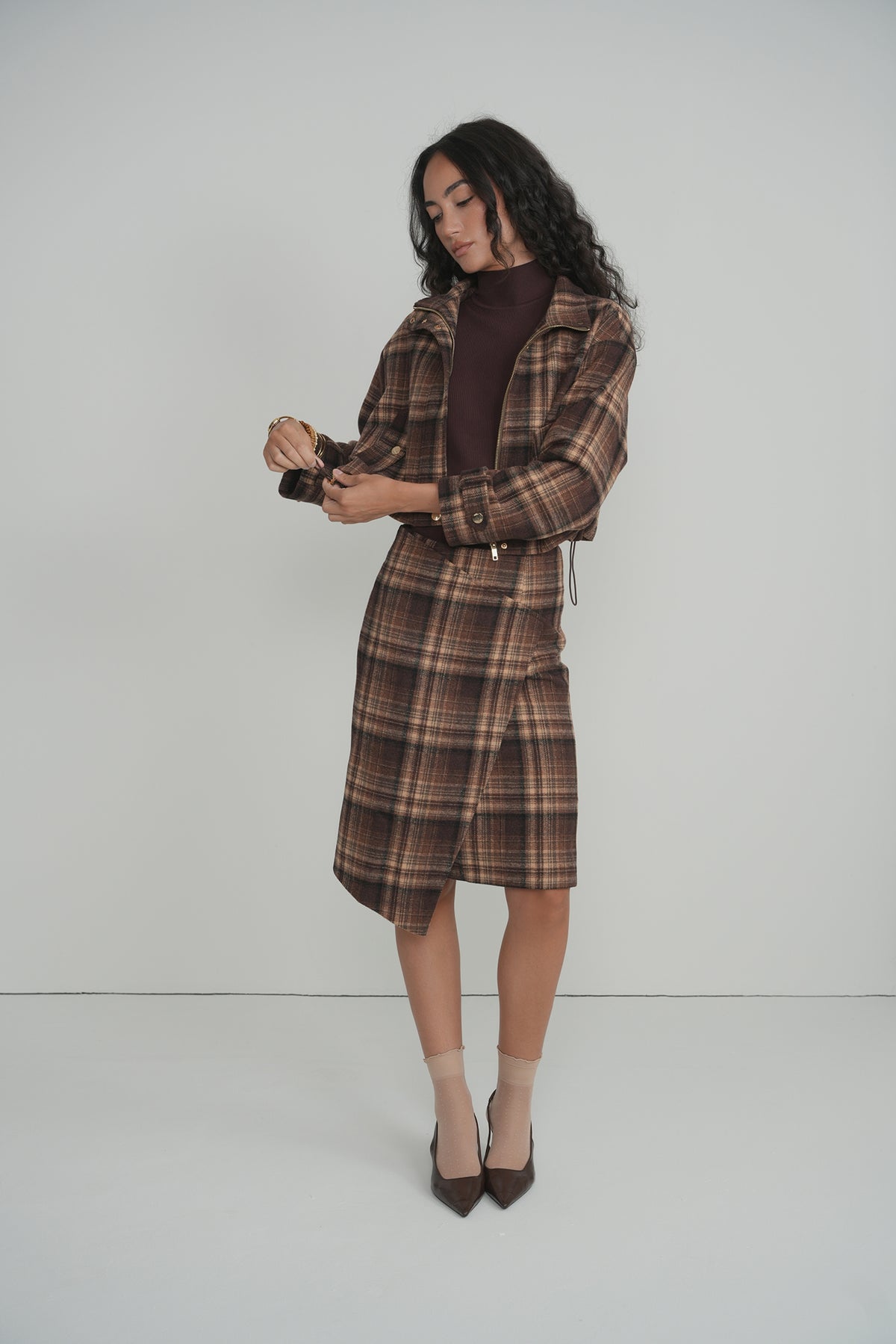 The Briar Plaid Jacket - Brown Plaid