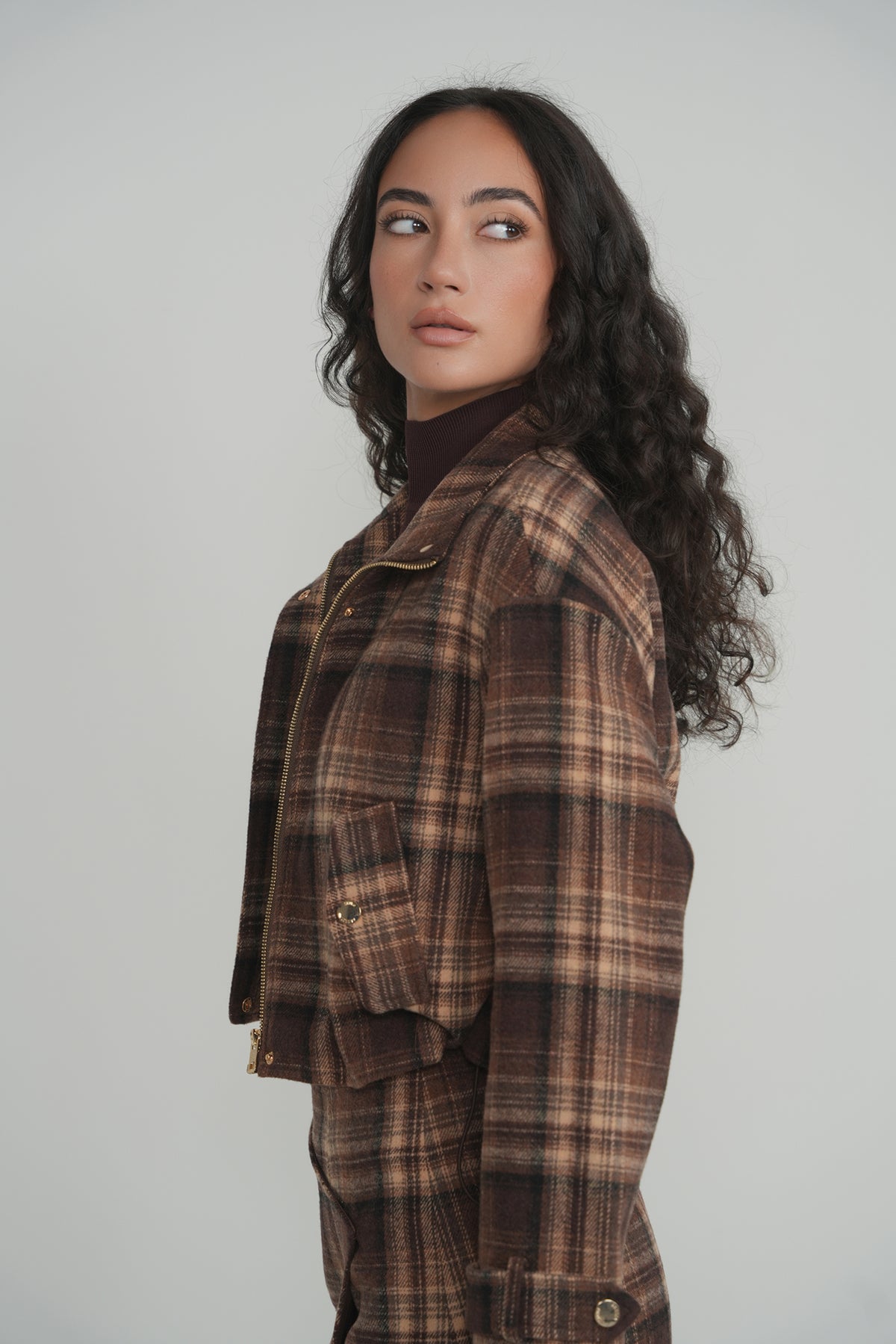 The Briar Plaid Jacket - Brown Plaid