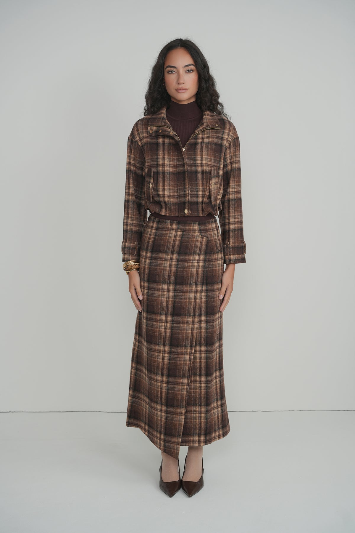 The Briar Plaid Jacket - Brown Plaid