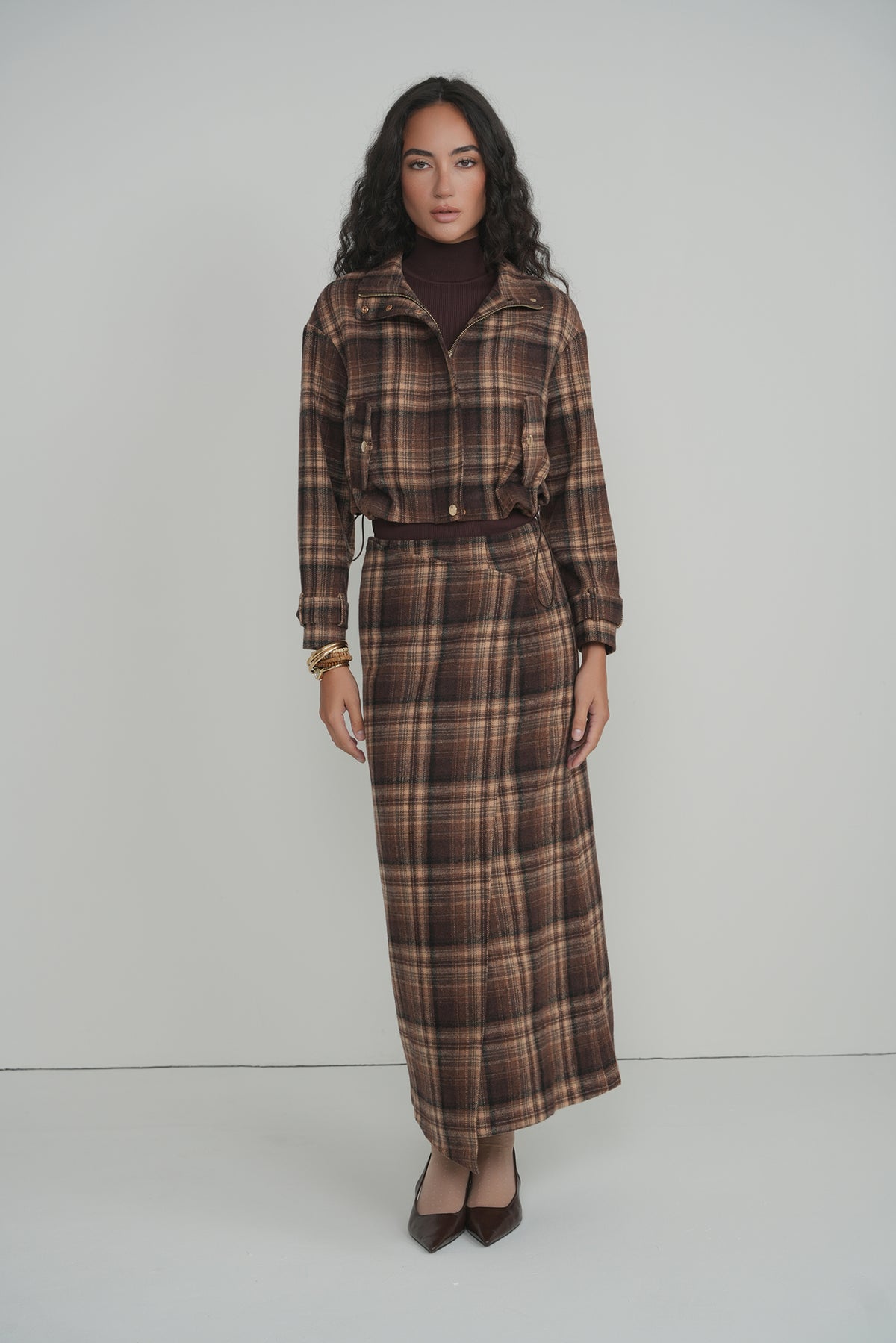 The Briar Plaid Jacket - Brown Plaid