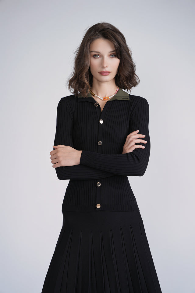 Classic Ribbed Knit Top