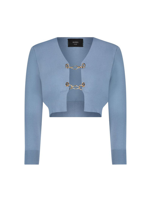 Grace Cropped Chain Cardigan