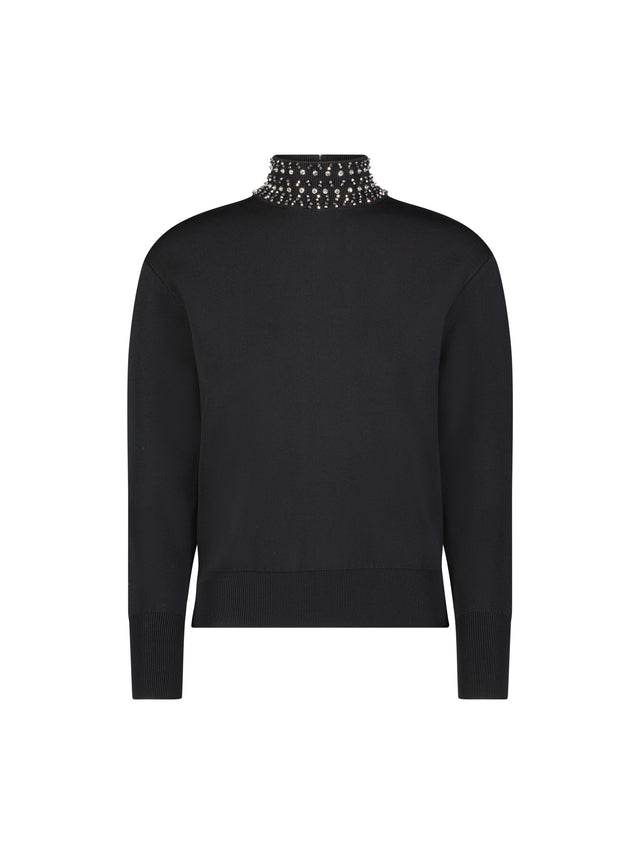 Majestic Beaded Turtle Neck