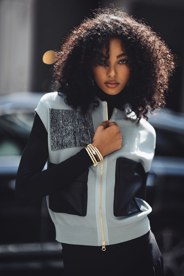 Oxford Zip Up Vest