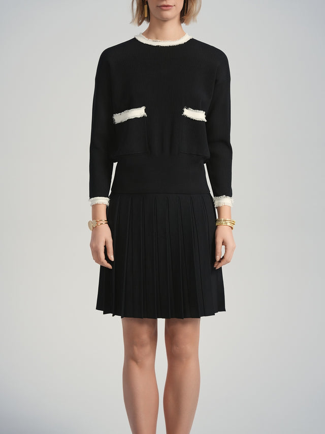 Cerise Fringe Pocket Top