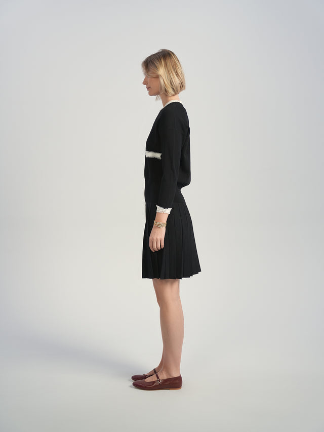 Cerise Fringe Pocket Top