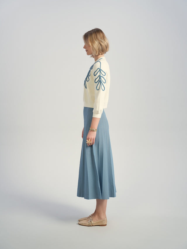 Embroidered Knit Top