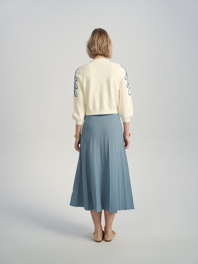 Embroidered Knit Top