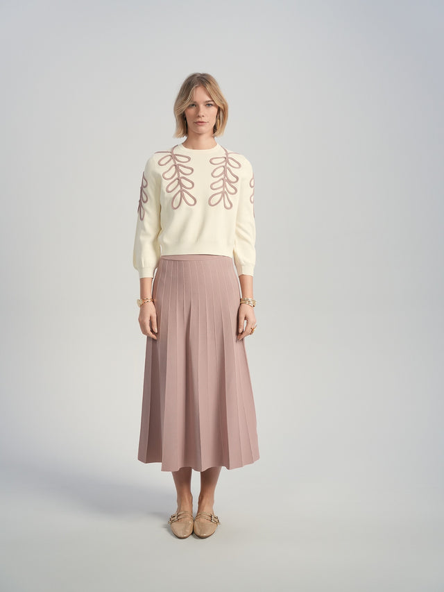 Embroidered Knit Top