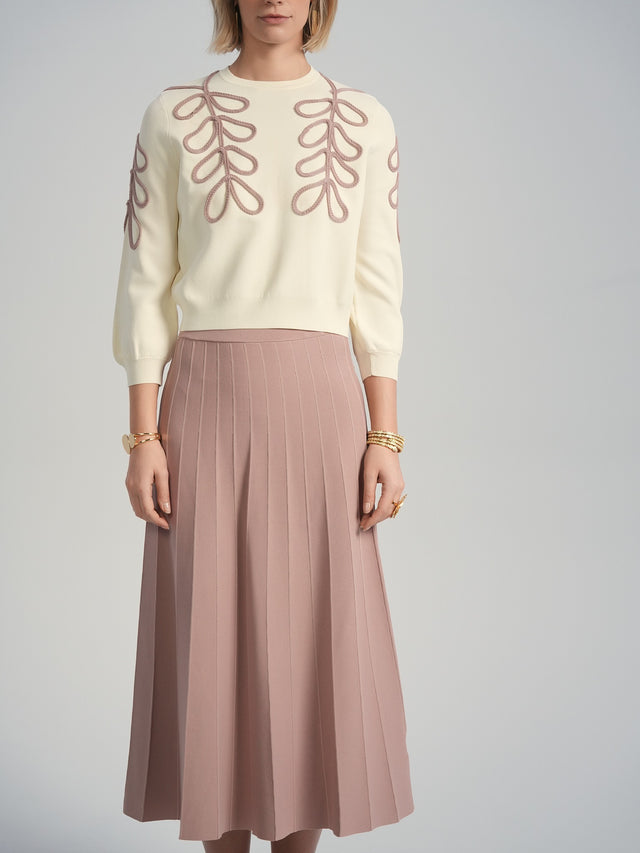 Embroidered Knit Top