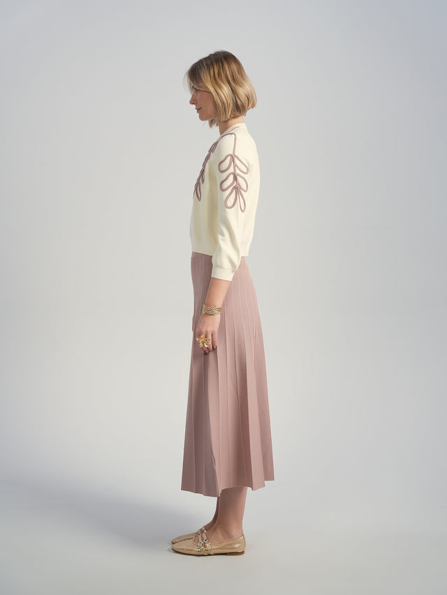 Embroidered Knit Top