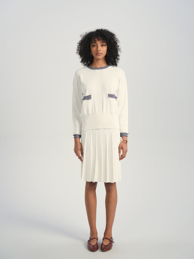 Cerise Fringe Pocket Top