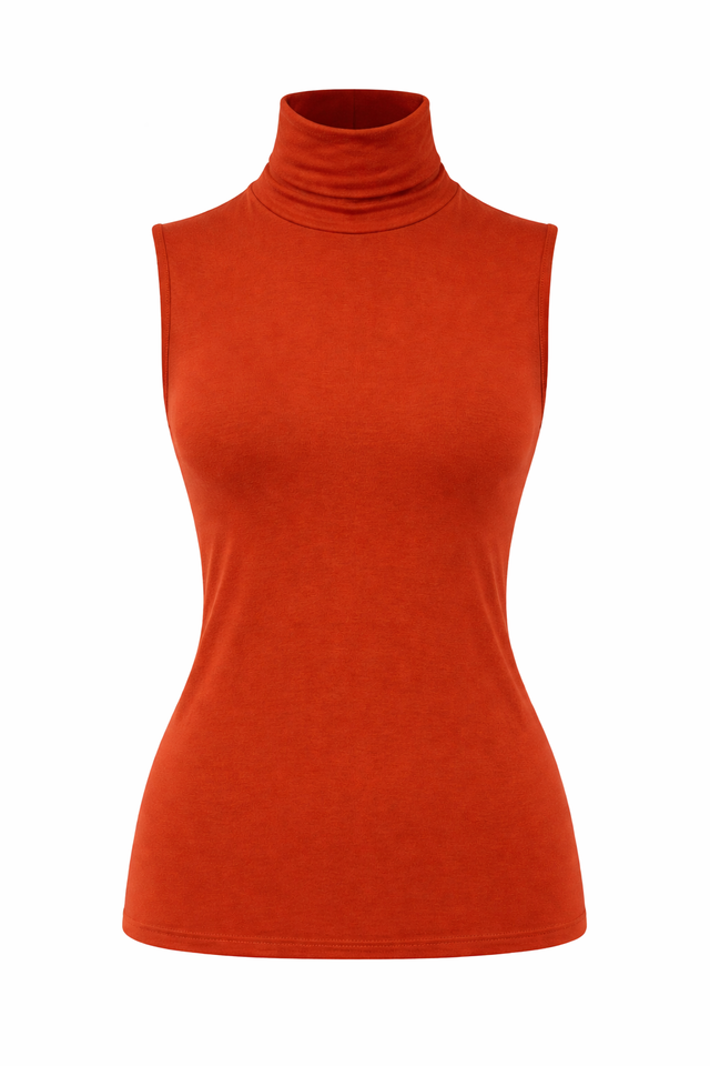 Sleeveless Turtleneck Top