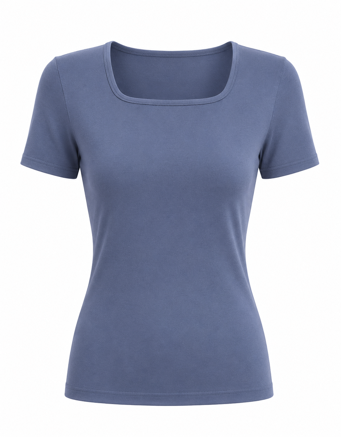 Square Neck Modal Top Short Sleeve