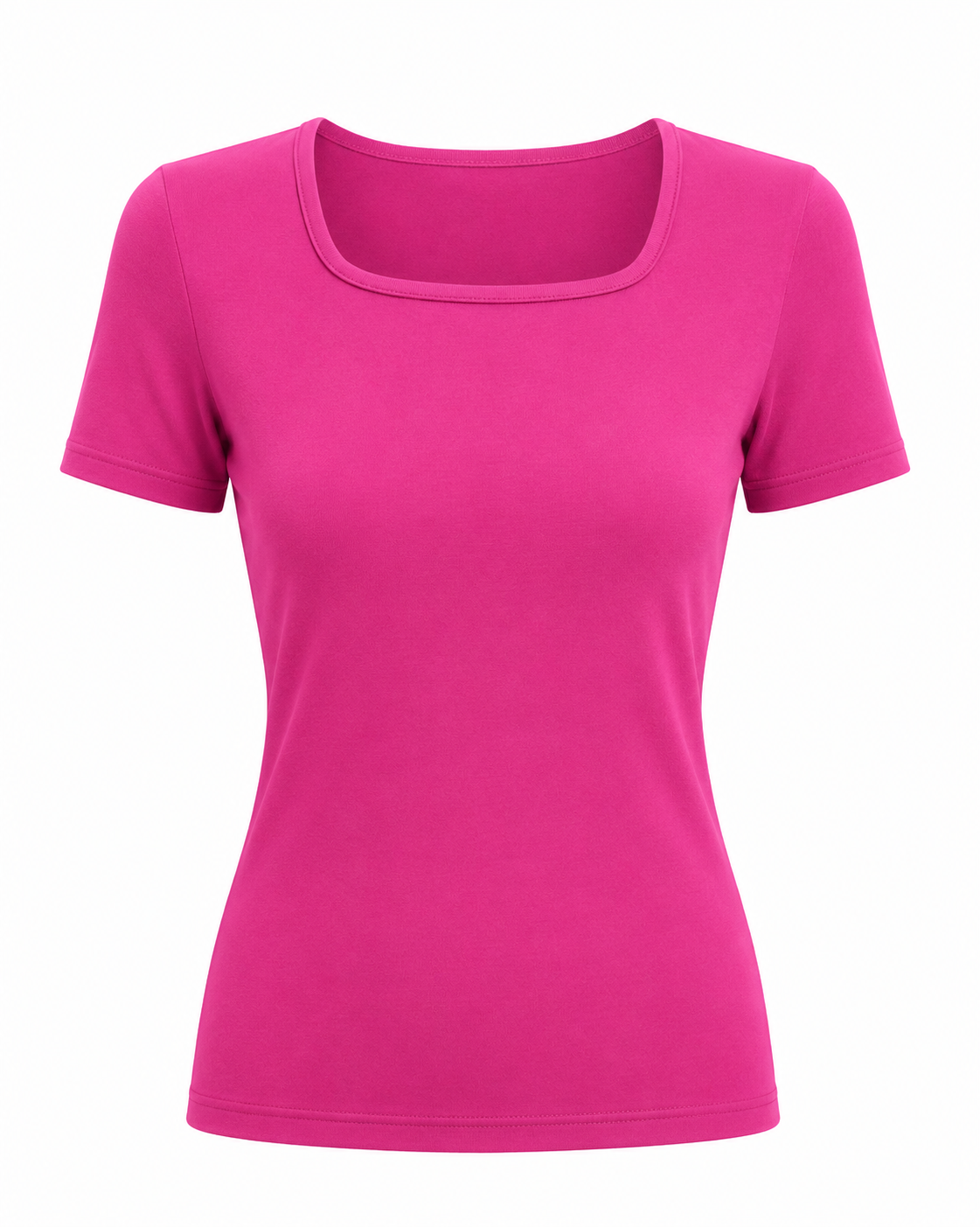 Square Neck Modal Top Short Sleeve