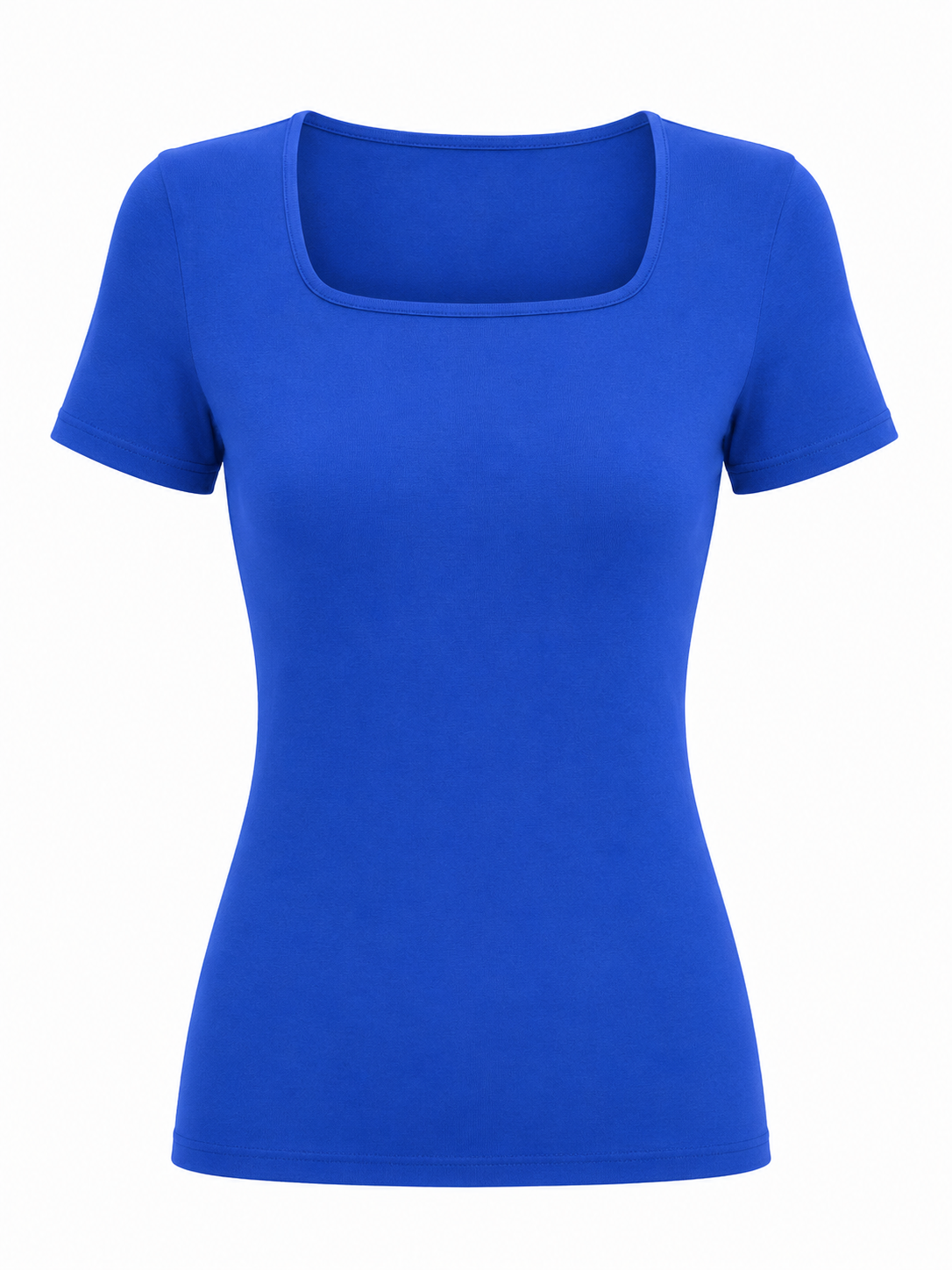 Square Neck Modal Top Short Sleeve