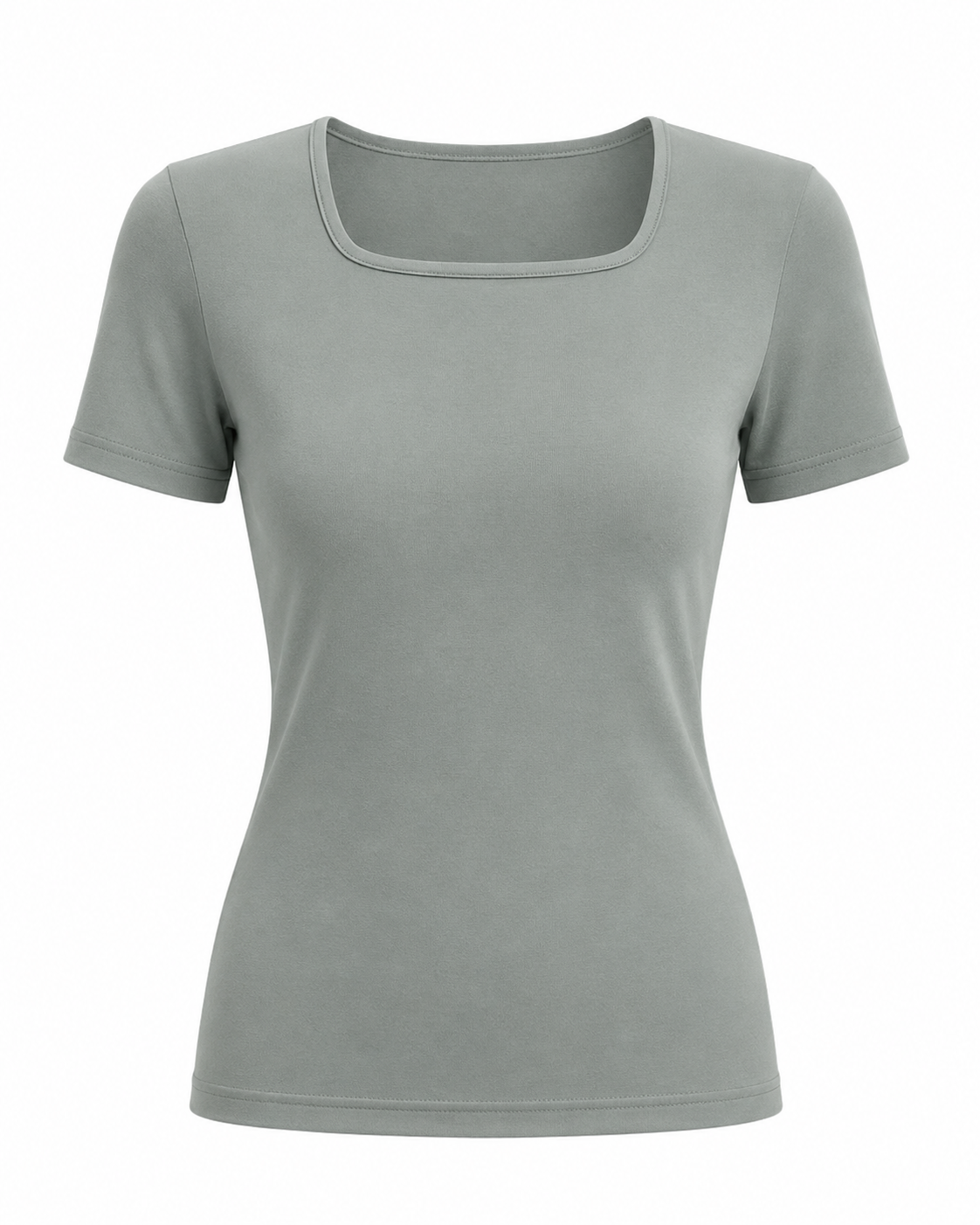 Square Neck Modal Top Short Sleeve