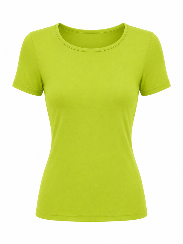 Square Neck Modal Top Short Sleeve