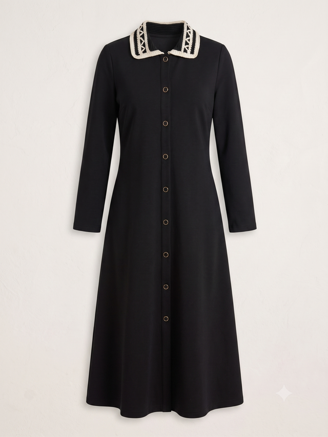 The Noelle Contrast Collar Dress
