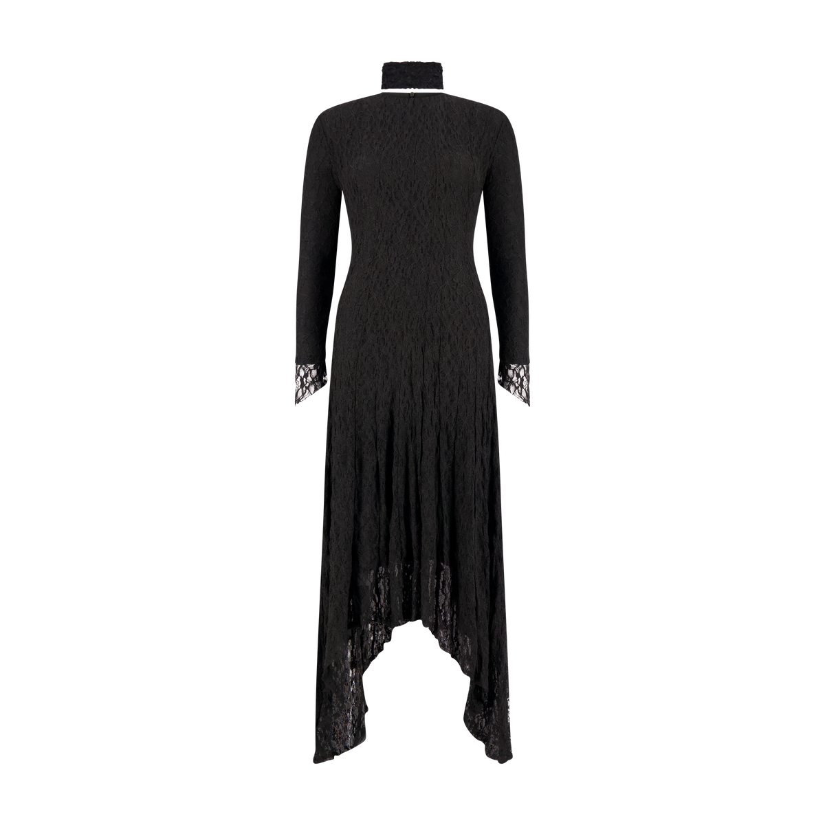 Lace Mock-Neck Dress