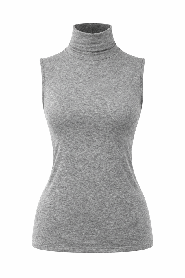 Sleeveless Turtleneck Top