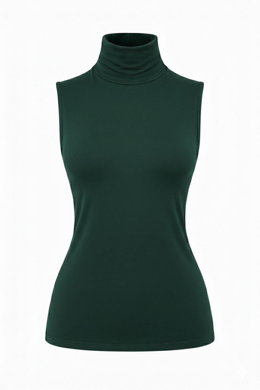 Sleeveless Turtleneck Top