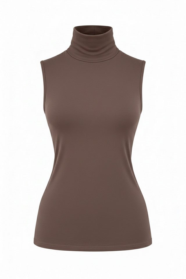 Sleeveless Turtleneck Top