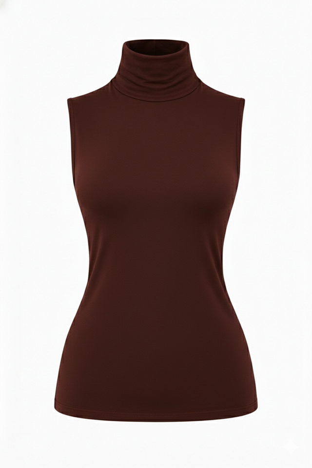 Sleeveless Turtleneck Top