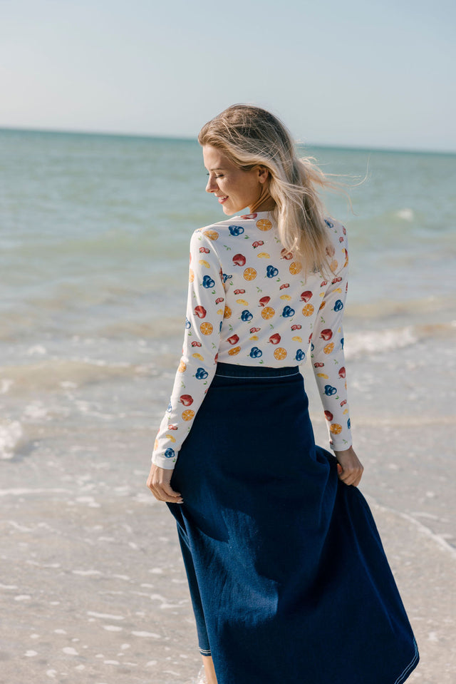 Stitch Stretch Denim Skirt