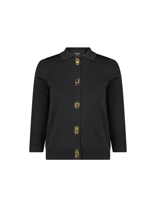Barbara Gold Hardware Knit Cardigan