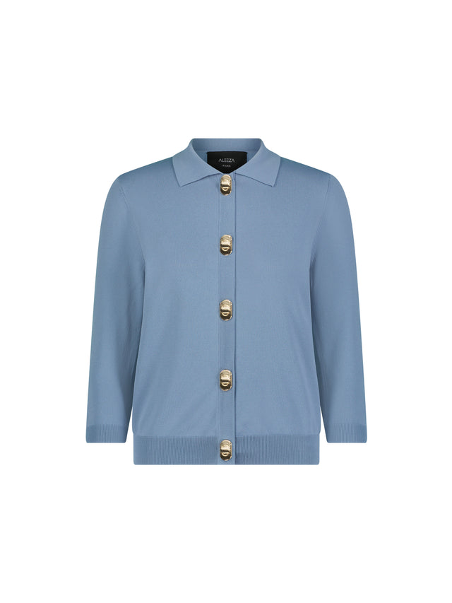 Barbara Gold Hardware Knit Cardigan