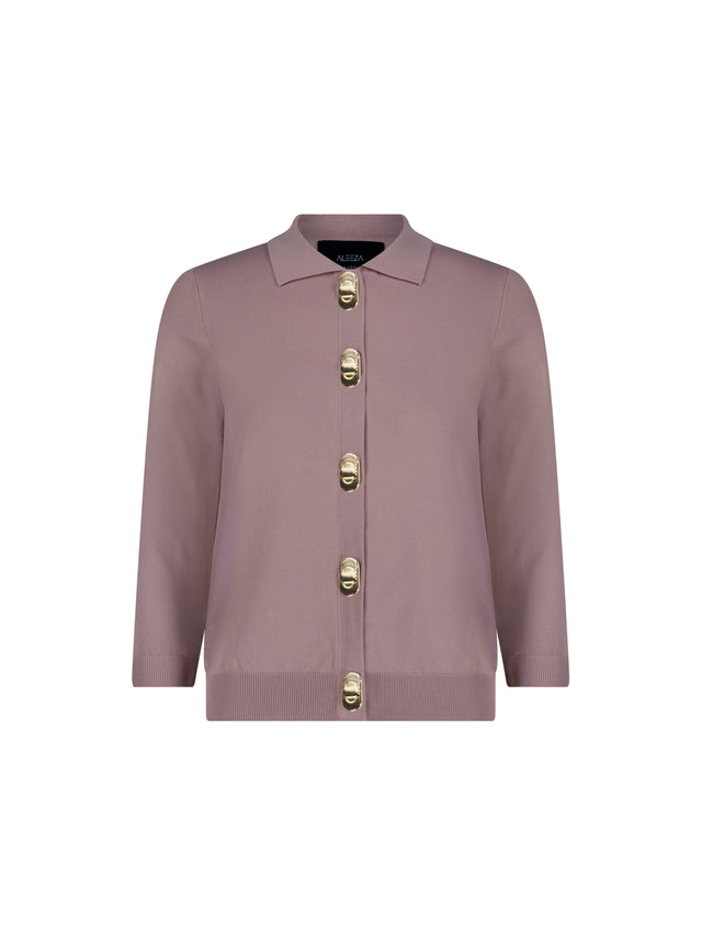 Barbara Gold Hardware Knit Cardigan
