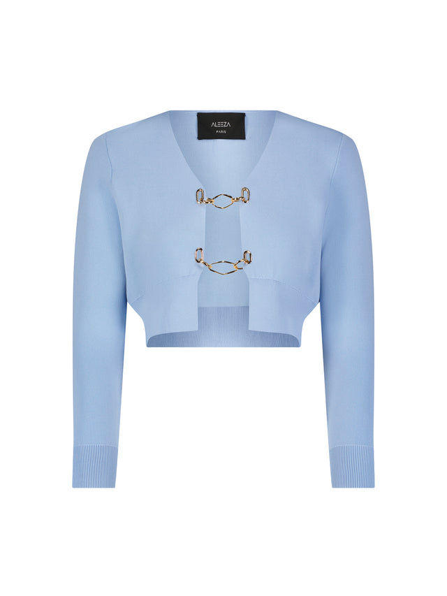 Grace Cropped Chain Cardigan