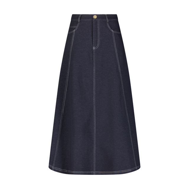 Structured Denim Skirt
