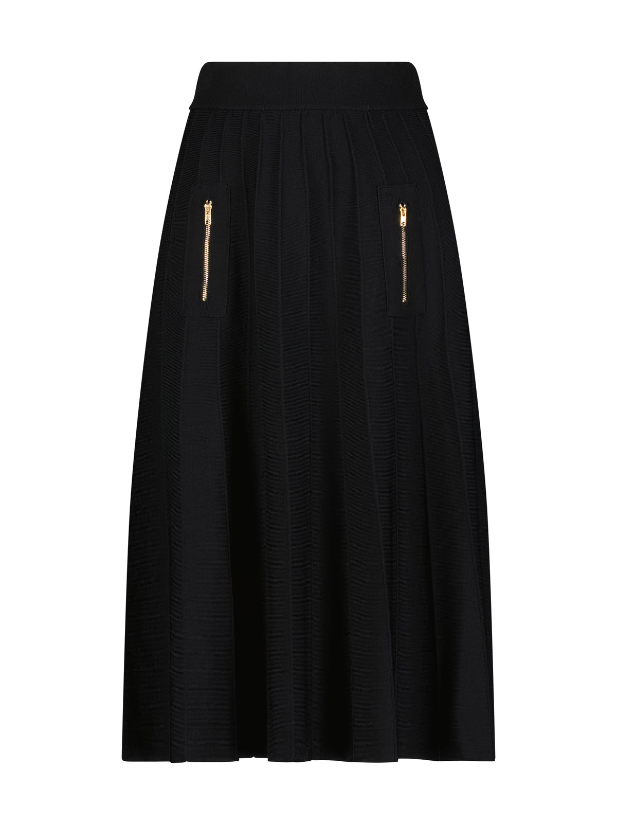 Aleeza Paris Timeless Tango, A-Line Skirt With Zipper – modest skirt in Black