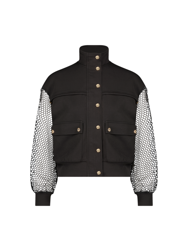 Ash Mesh Sleeve Bomber