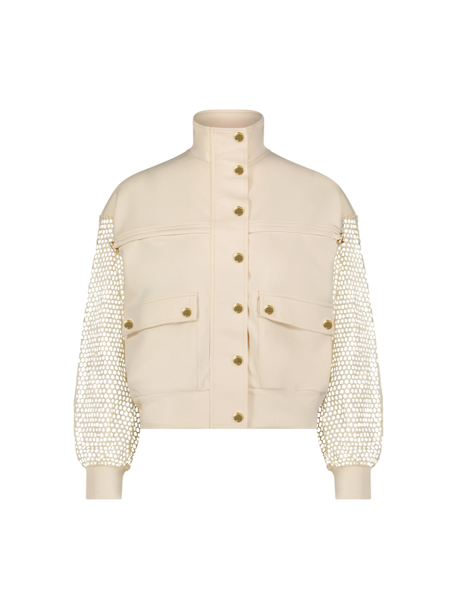 Ash Mesh Sleeve Bomber