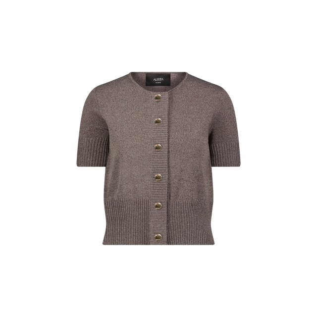 Short Sleeve Button Cardigan