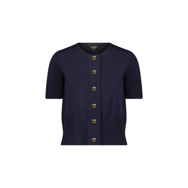 Short Sleeve Button Cardigan