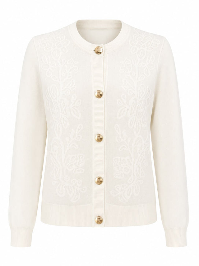 Knit Jacquard Cardigan