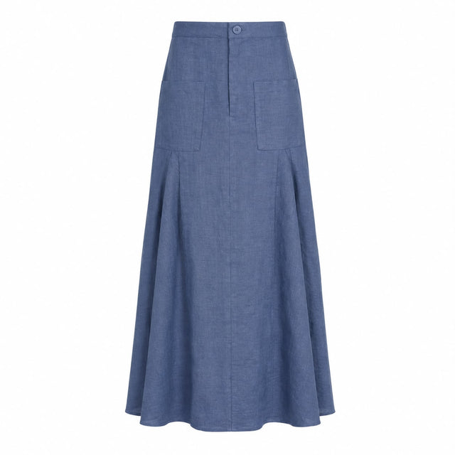 Drop-Pocket Maxi Skirt