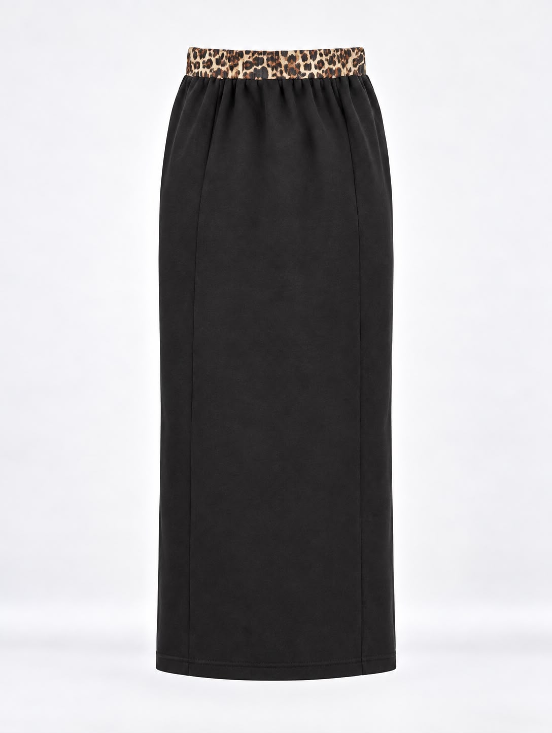 cheetah trim black skirt by aleeza paris