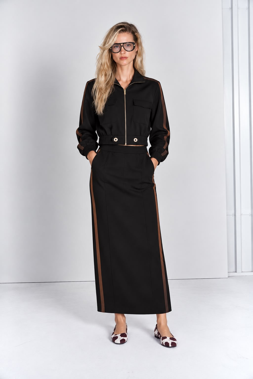 Sossei Striped Skirt