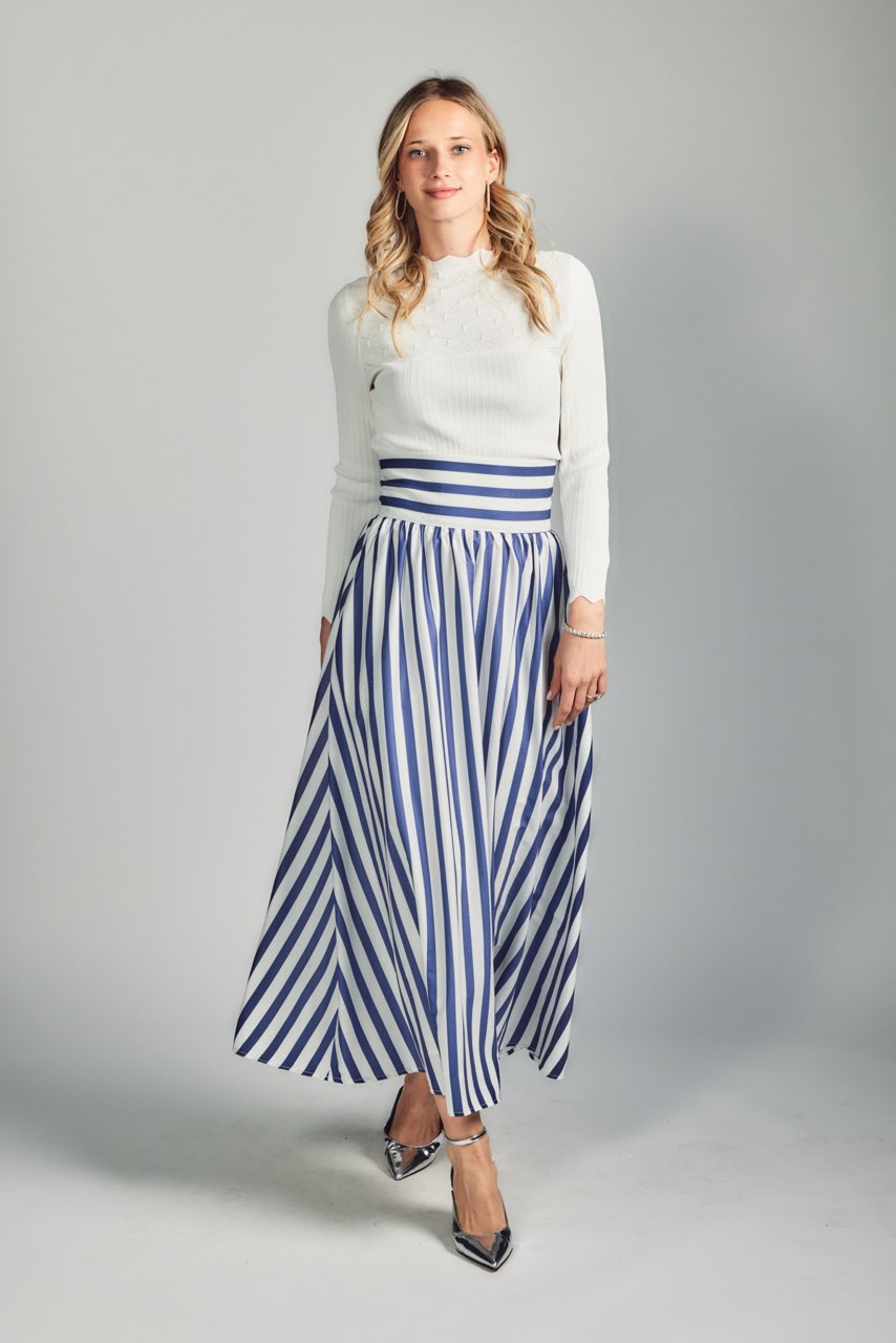 Aleeza Paris Aruba Striped Skirt – modest skirt in As Picture