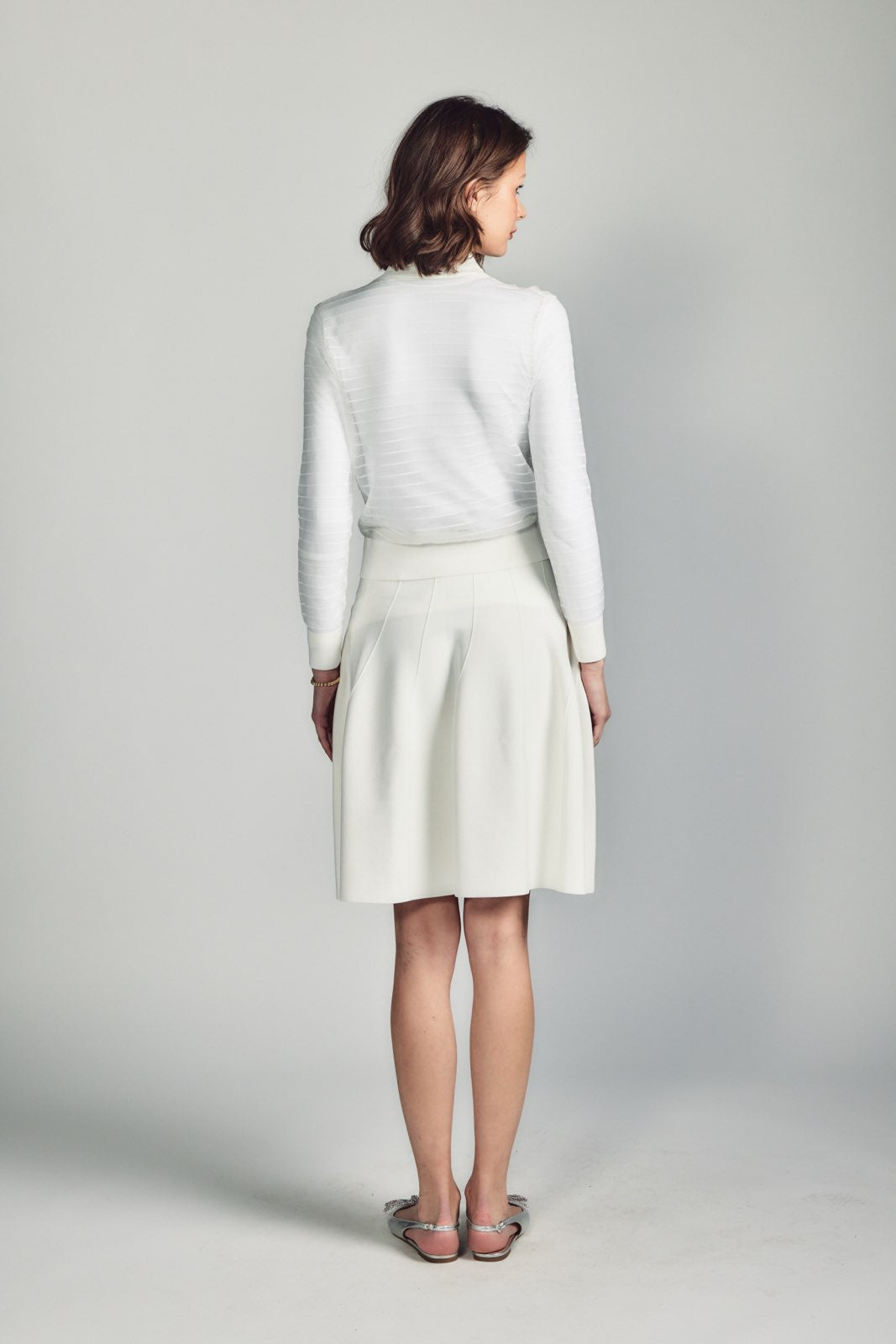 Aleeza Paris Ashley Bow Sheer Knit Top – modest top