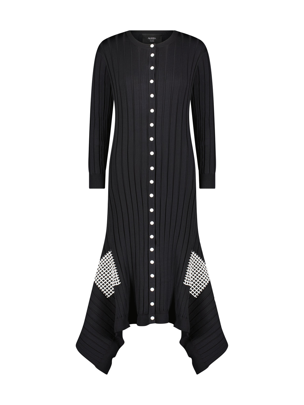 Aleeza Paris Aubrey Knit Dress – modest dress in Black