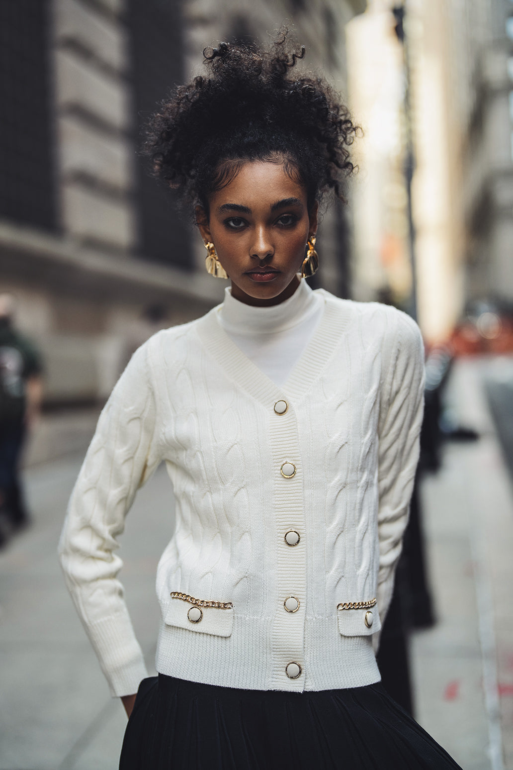 Aleeza Paris Aura Cardigan – modest top in Ivory