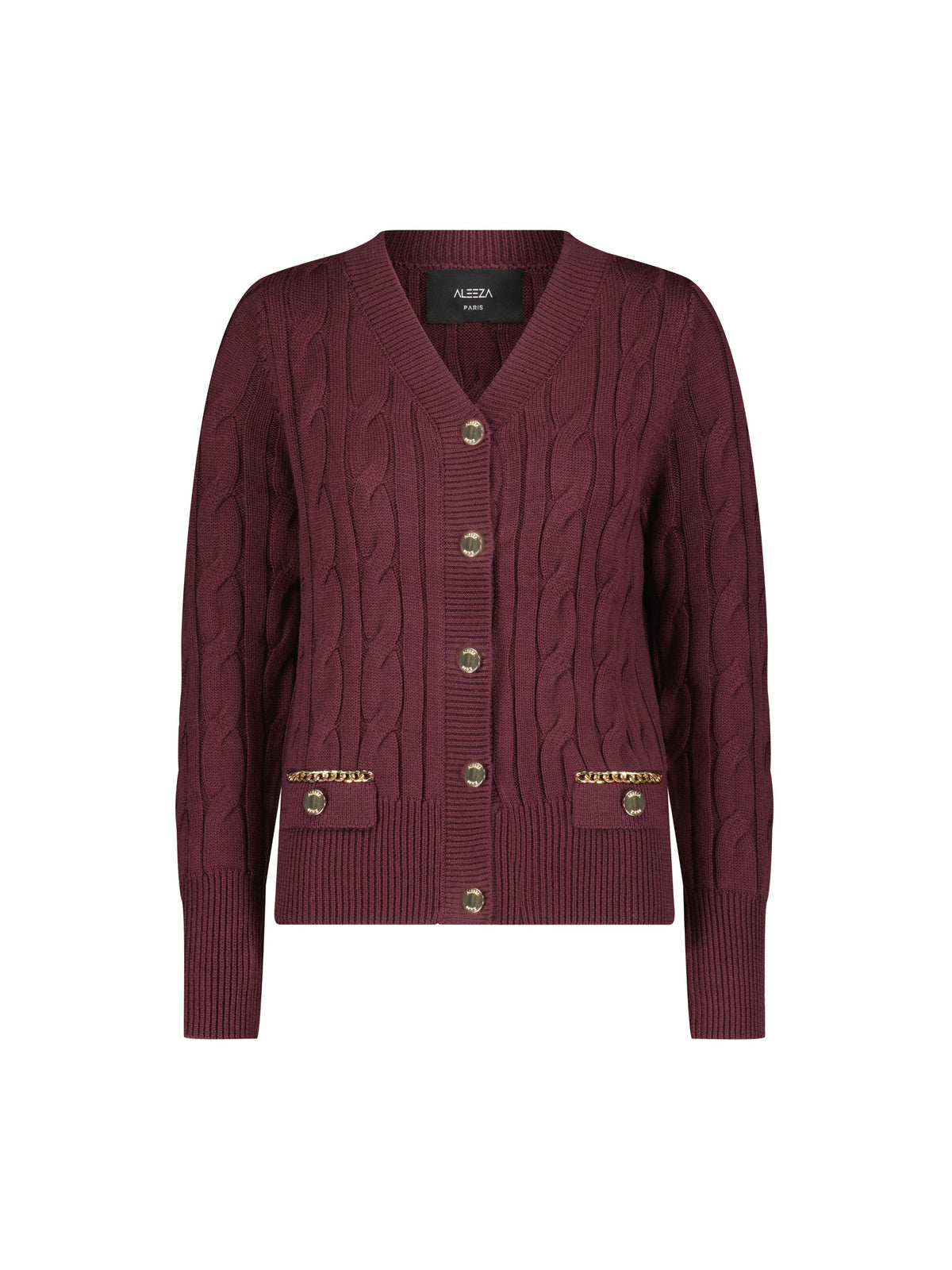 Aleeza Paris Aura Cardigan – modest top in Plum